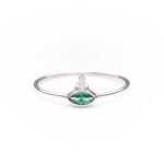 Anillo de plata de ley de 925 con circonitas.