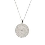 Gargantilla sol inca con moneda de 24 mm de plata de ley.