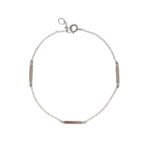 Pulsera de plata de ley con barras.
