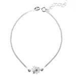 fleur- pulsera-plata-white